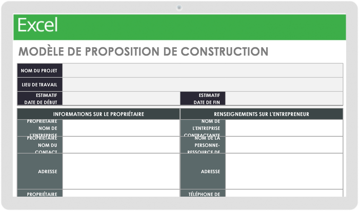 Modèle de proposition de construction