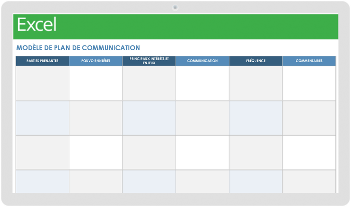 Modèle de plan de communication Six-Sigma